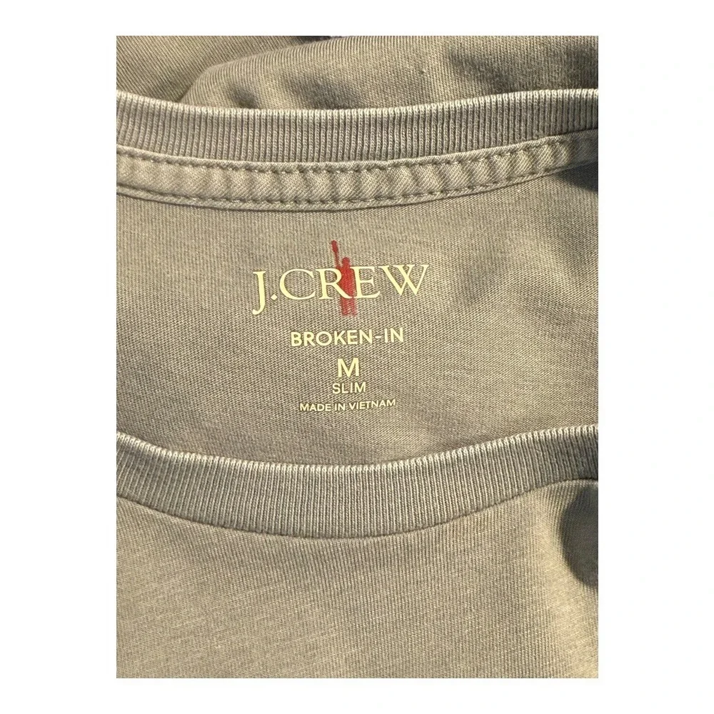 J Crew Broken In Slim Fit T Shirt Mens‎ Medium Green Cotton
